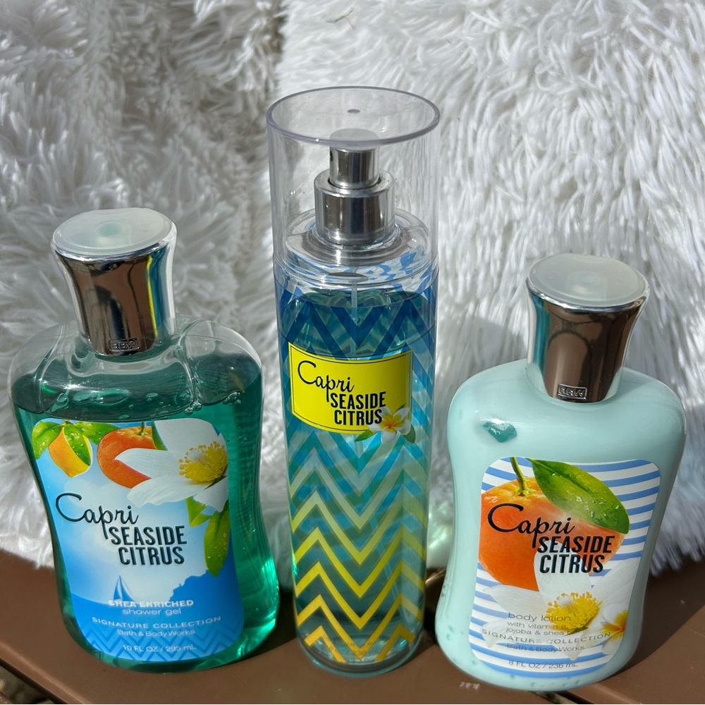 Bath & Body Works Capri Seaside Citrus Full Size Three Item Set NEW Discontinued - Picture 3 of 15